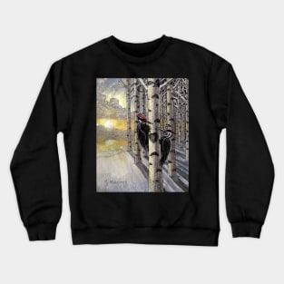 Pileated woodpeckers in love Crewneck Sweatshirt